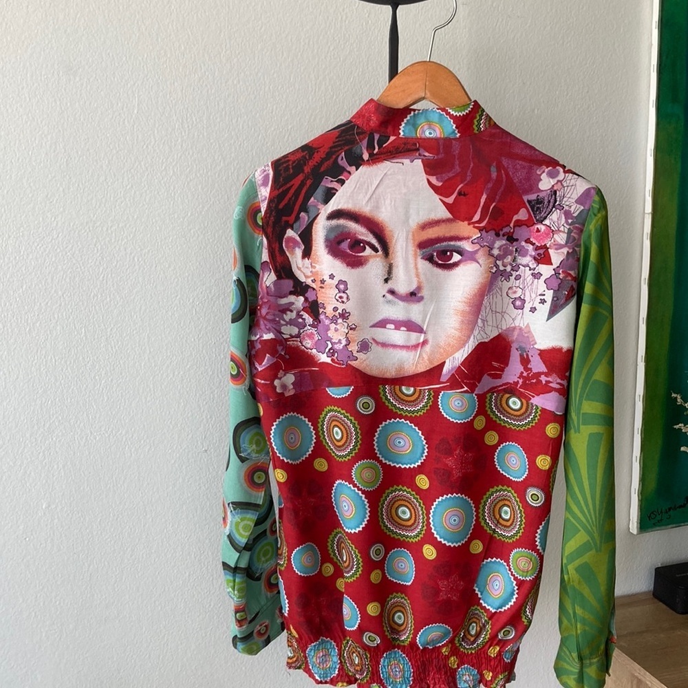 Colorful Long Sleeve Button-Up Shirt - Picture 2 of 3